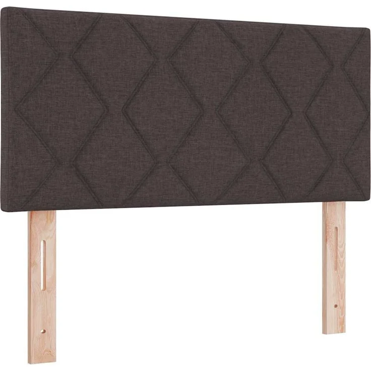 vidaXL Boxspringbett mit Kopfteil Dunkelbraun 90 x 200 cm Stoff 3340069 – Bild 4