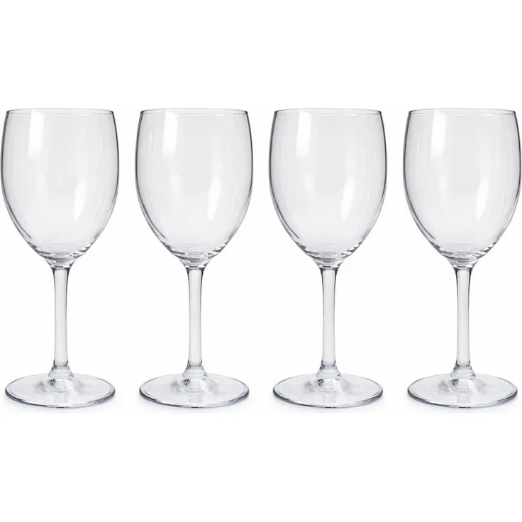 Mach1 Gläser-Set Trinkgläser 4er Set robuste Trinkgläser 290ml für Garten, Camping