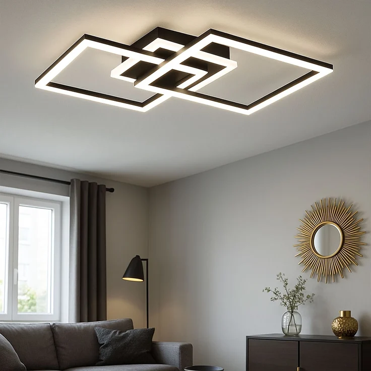 LED Deckenleuchte, schwarz-matt, Switch Dimmer, L 57 cm – Bild 4