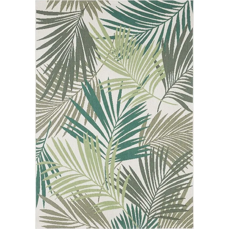 In- & Outdoor Teppich Vai Grün Creme - 120x170x0,8cm