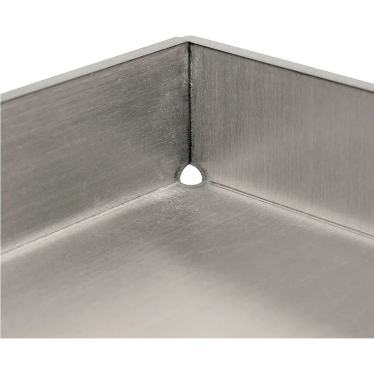 BBQ-Toro Grillplatte Edelstahl, 26 x 43,4 cm, Plancha für Holzkohle und Gasgrill – Bild 2