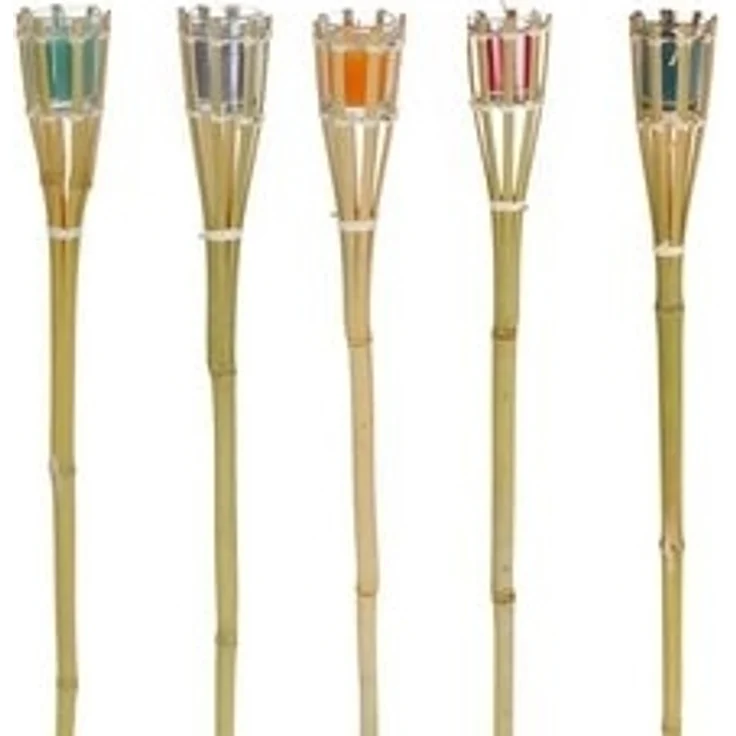 Bubble-Store Gartenfackel Bambus Gartenfackel 5er Set, Kerze mit Citronella Duft im Glas, Kerze, Gartenfackel für Draußen – Bild 6