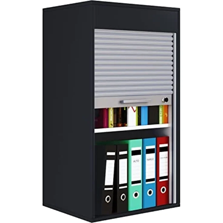 VCM Büroschrank Aktos 917518 Schwarz H. 93 x B. 50 x T. 40 cm – Bild 1