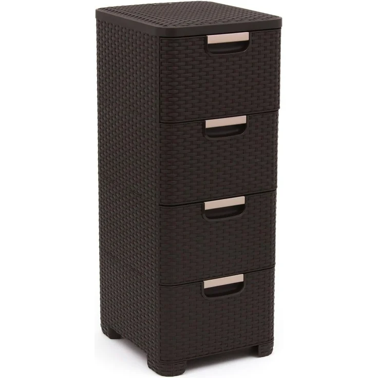 Curver Badregal, Regal mit 4 Schubladen Curver Style – Bild 1