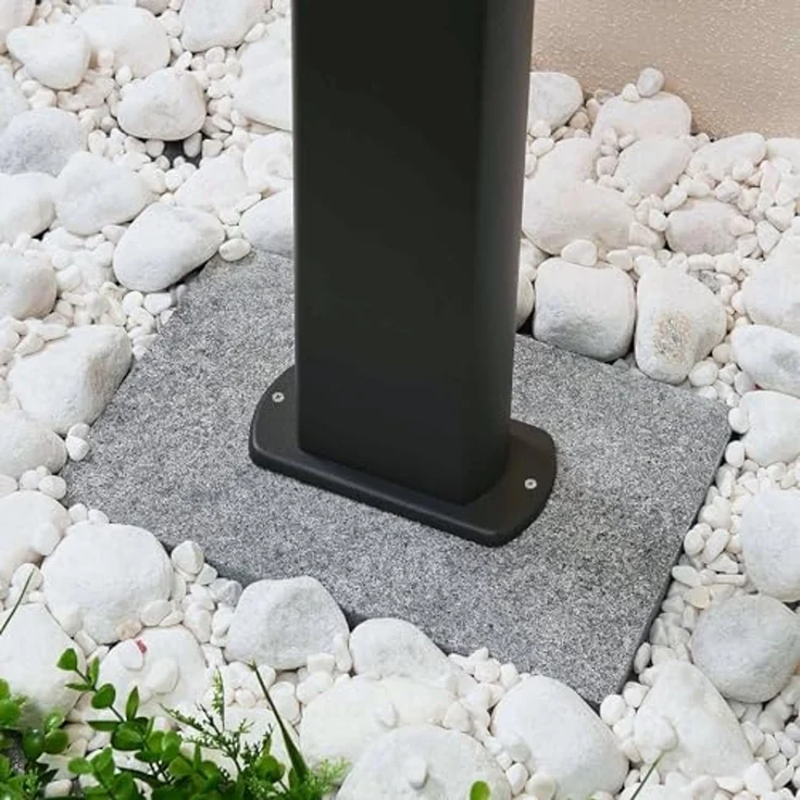 Lucande LED Pollerleuchte Mhairi, LED-Leuchtmittel fest verbaut, warmweiß, Modern, Aluminium-Druckguss, Acryl, anthrazit, weiß, 2 flammig, inkl. – Bild 6