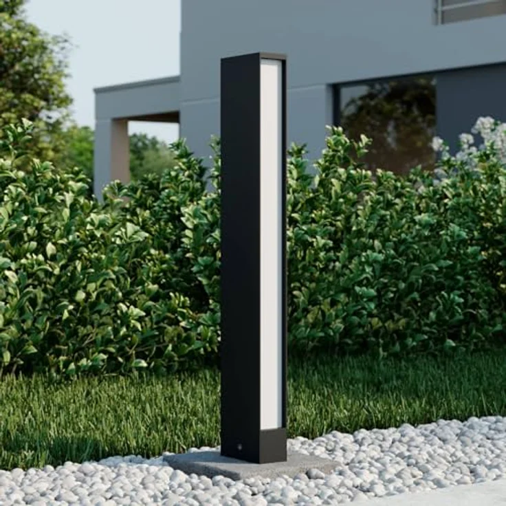 Lucande LED Wegeleuchte Pollerleuchte dunkelgrau, 60 cm, IP54, blendfreies Licht, 990lm, 3000K – Bild 4