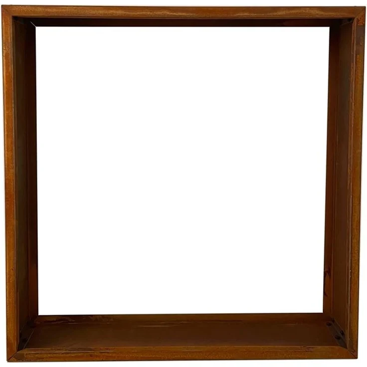 Kaminholzregal Brennholzregal Edelrost 100x100x25 cm Holzregal Rost Cortenstahl – Bild 1