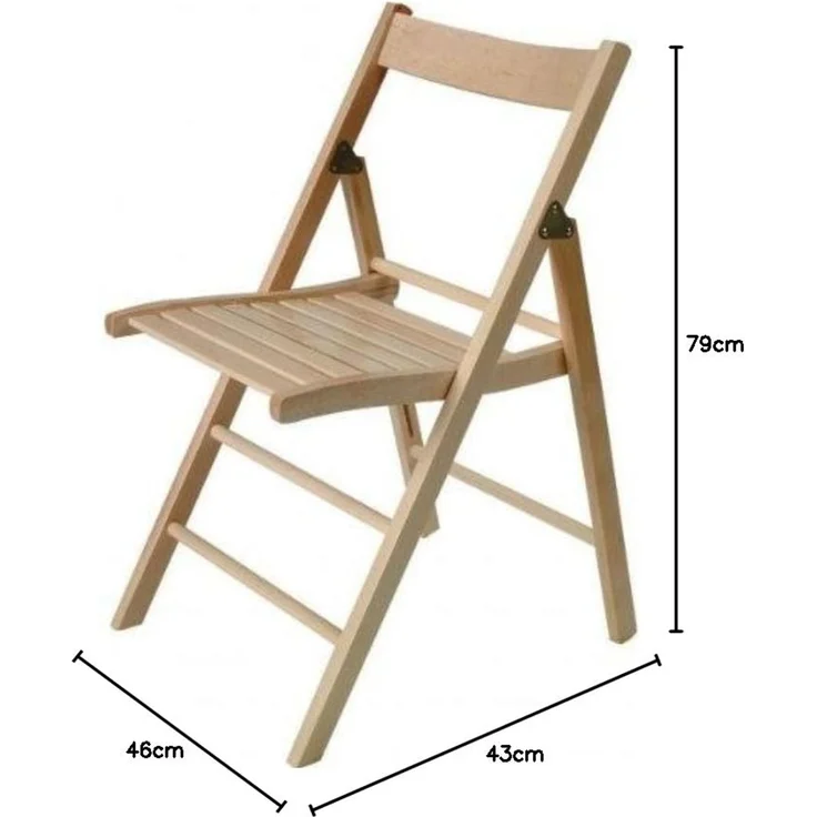 Mueblear 19016 Klappstuhl aus Holz, 43 x 46 x 79 cm Wenge – Bild 2