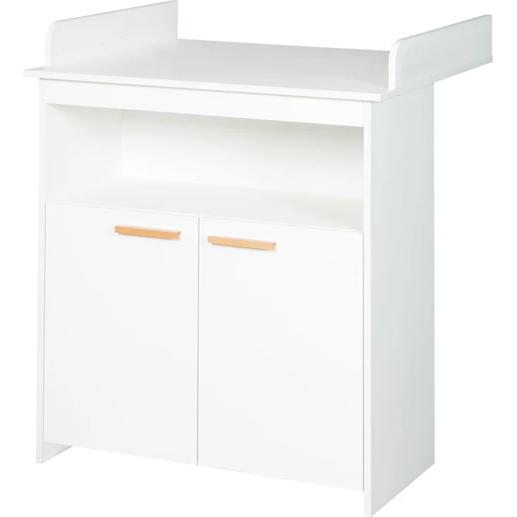 roba Kinderzimmerset 'Anton' 3-teilig - Bett 70 x 140 - Wickelkommode - Kleiderschrank 3-türig - Weiß – Bild 4