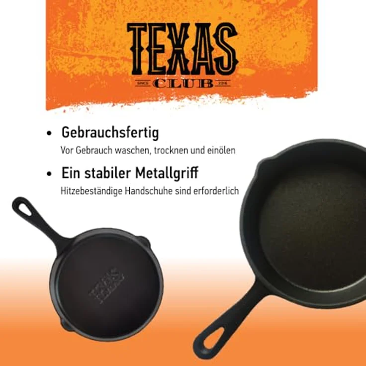 Texas_Club Gusseisen Mini-Pfanne Ø 15 5 cm – Bild 3
