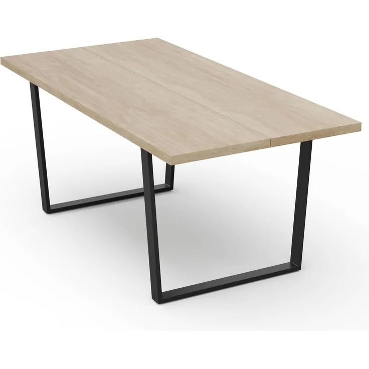 Blumfeldt Bearsdon Esstisch – Farbe Walnuss MDF-Tischplatte 180x90 cm, Schwarze Tischbeine aus Metall, Industrieller Loft-Stil, Hitze- und Kratzfest, Perfekt für Esszimmer und Küche