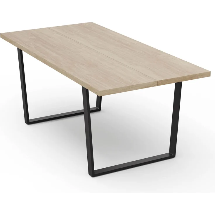 Blumfeldt Bearsdon Esstisch – Farbe Walnuss MDF-Tischplatte 180x90 cm, Schwarze Tischbeine aus Metall, Industrieller Loft-Stil, Hitze- und Kratzfest, Perfekt für Esszimmer und Küche – Bild 1