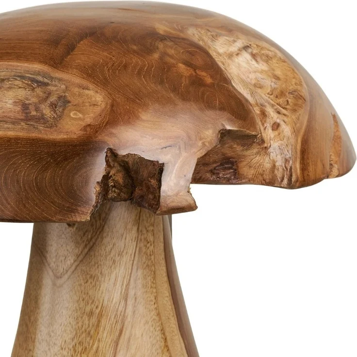 2er Set Teak-Deko-Pilze JAMUR 35cm nachhaltige natürliche Holzdeko Garten – Bild 8