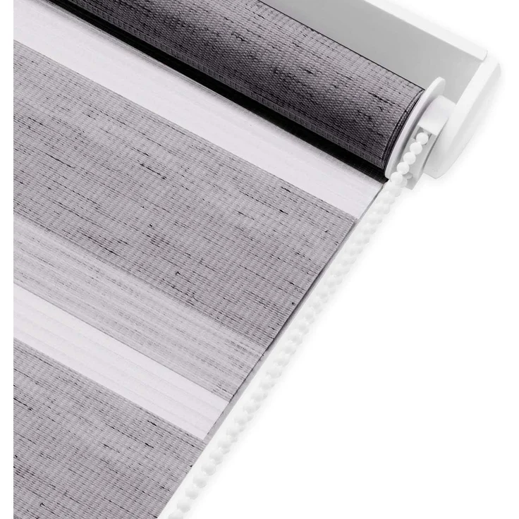 Deswell Doppelrollo Klemmfix ohne Bohren Marmor-Grau B45 x H150 cm (Stoffbreite 41cm) Rollos für Fenster ohne Bohren für Fenster mit Lichtdurchlässig & Verdunkelnd/Höhe Stufenlos Verstellbar – Bild 9