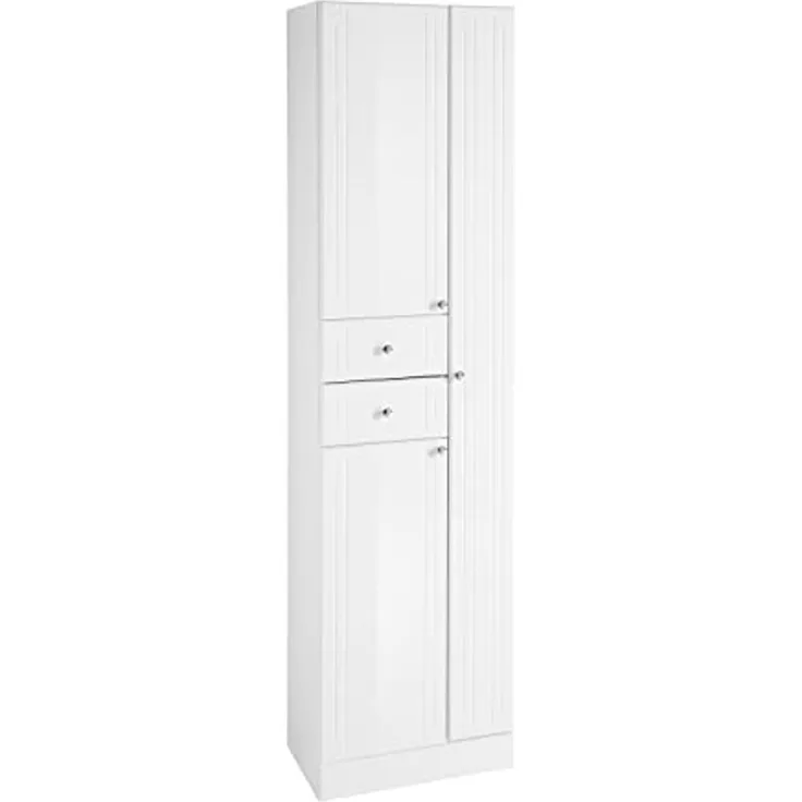Hochschrank Mittenwald / Quickset, Holzwerkstoff, Weiß, 50 x 189 x 33 cm