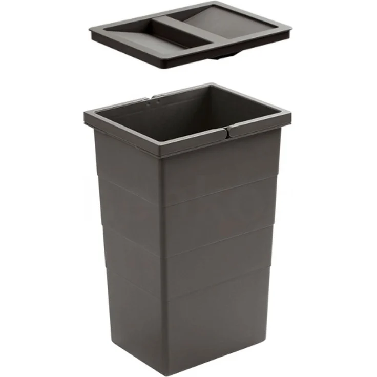 Hailo Inneneimer 1132959 mit Deckel dunkelgrau 242 x 192 x 380 mm – Bild 2