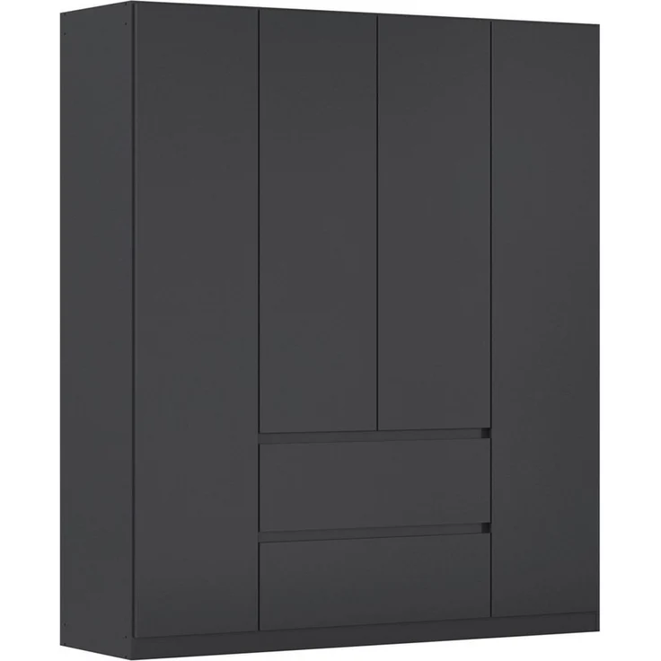 rauch Kleiderschrank Mehrzweckschrank Aktenschrank Mietswohnung Garderobe MAINZ 181cm breit (3 verschiedene Ausstattungen BASIC/CLASSIC/PREMIUM (inkl. SOFT-CLOSE) grifflose Front, Außentüren mit Push-to-Open Funktion MADE IN GERMANY – Bild 1