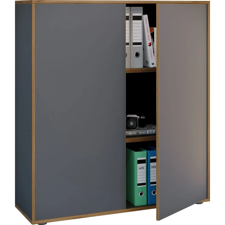 VCM Büroschrank Salia 920790 Anthrazit H. 110 x B. 100 x T. 33 cm