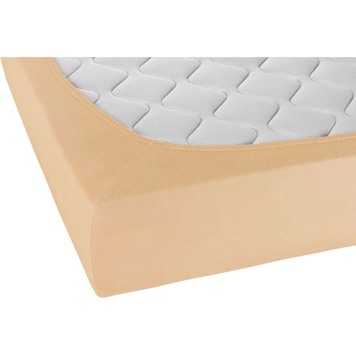 biberna Frottee-Stretch-Spannbetttuch 0012344, gold, 1x 140x200 cm - 160x200 cm – Bild 2