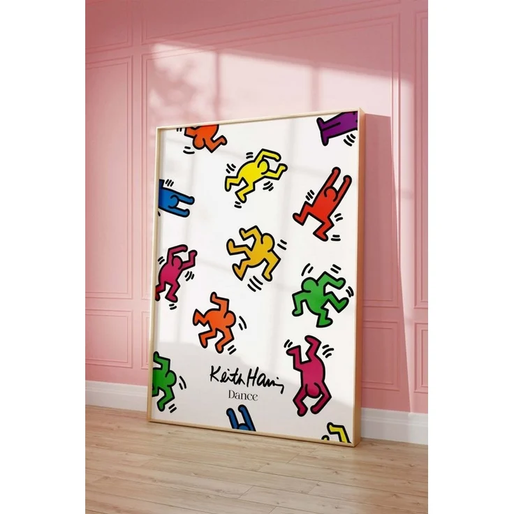 JUSTGOODMOOD Poster Tanzende Figuren Pop Art Bunte Street Art llustration Moderne Grafik K, (1 St) – Bild 2