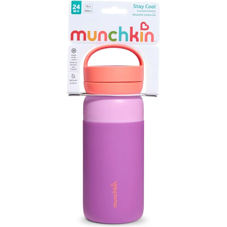 Munchkin Stay Cool Thermoflasche | 24 m+ | 355 ml | Lila