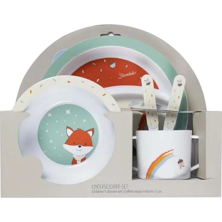 Sterntaler® Kindergeschirr-Set Fuchs Filou, rund (5-tlg), Polypropylen – Bild 1