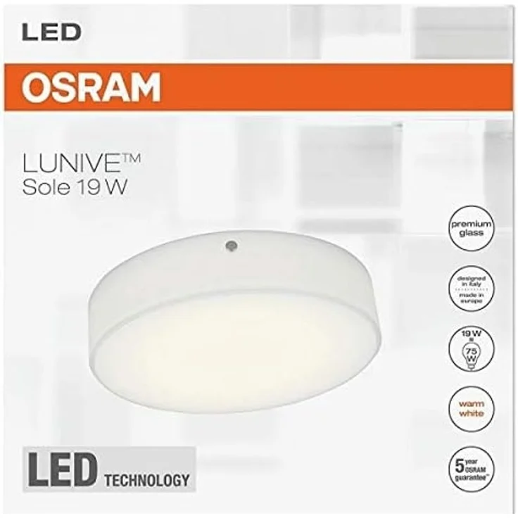 Osram LED Lunive Sole Wand- und Deckenleuchte, für Innenanwendungen, 247,0 mm x 54,0 mm, warmweiß – Bild 4
