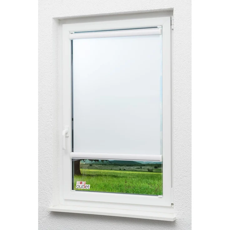 Lysel Outlet Glasleistenrollo verspannt Tageslicht, (B x H) 85cm x 175cm in weiß/reinweiß – Bild 4