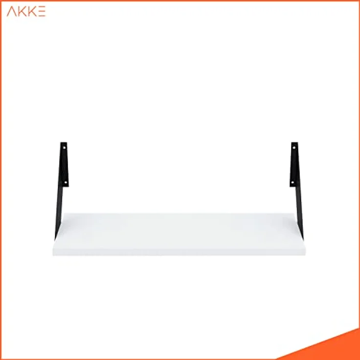 AKKE Wandregal, Hängeregal FLAT modern mit schwarzen Befestigungen 2mm PVC LOFT – Bild 4