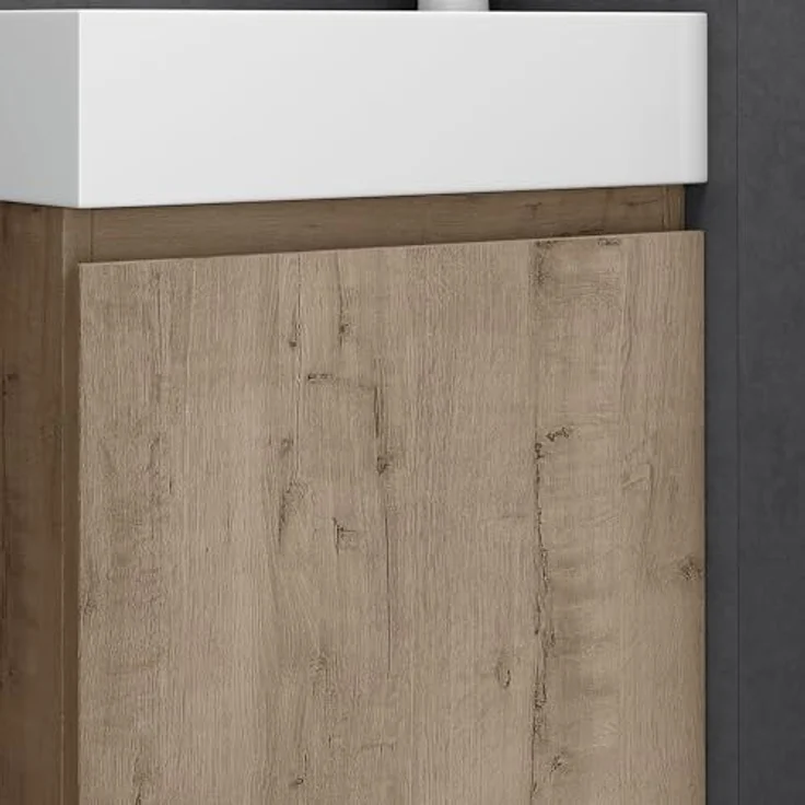 doporro Badmöbel-Set mit Waschbecken Waschtischunterschrank Wandmontage SoftClose Pisa02 – Bild 7