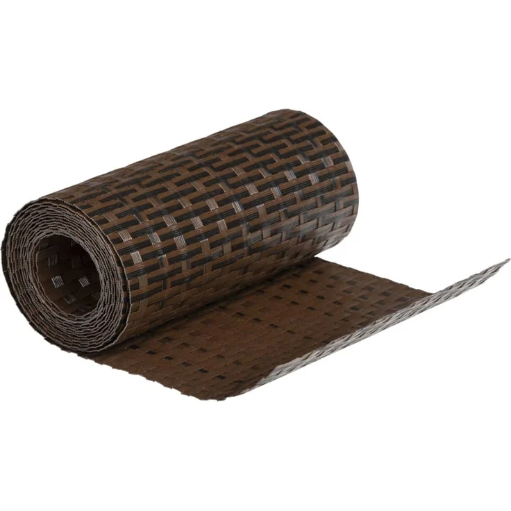 vidaXL Balkon-Sichtschutze 10 Stk. Braun Schwarz 255x19 cm Poly Rattan 156315 – Bild 4