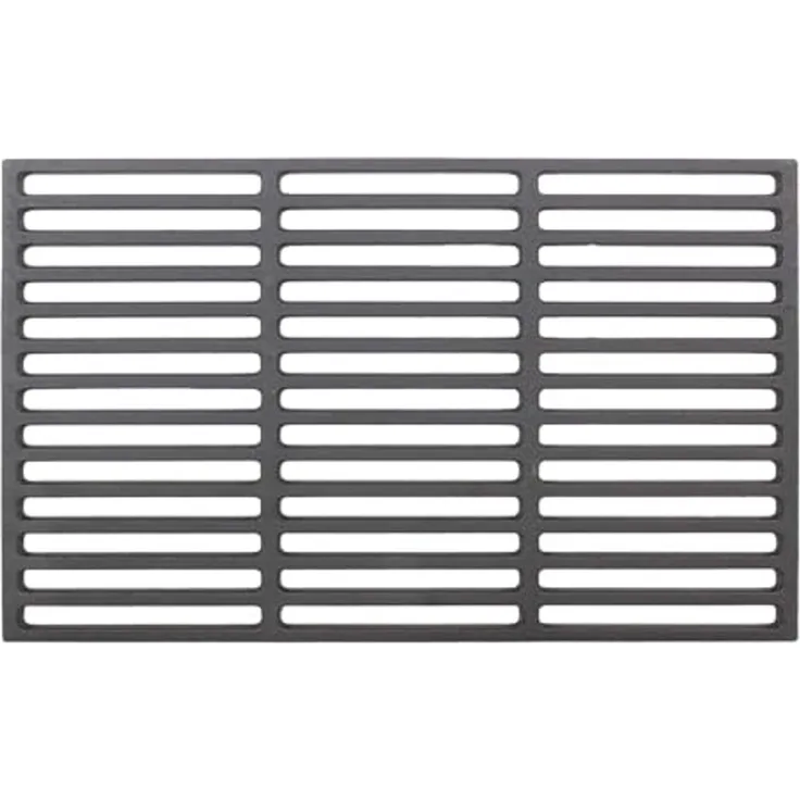 Baumarktplus Grillrost rechteckig emailliert, Gusseisen schwarz, 45x26 cm
