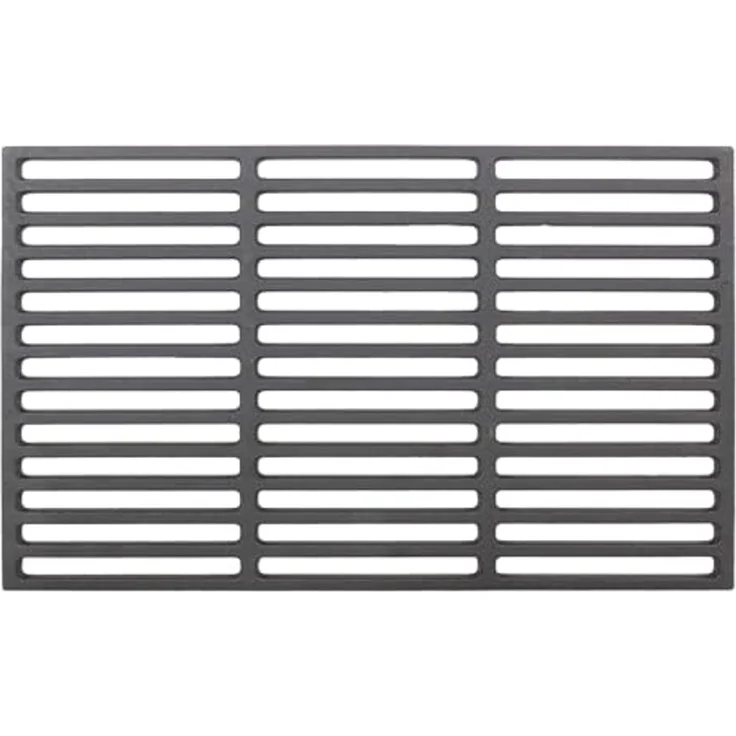 Baumarktplus Grillrost rechteckig emailliert, Gusseisen schwarz, 45x26 cm – Bild 1
