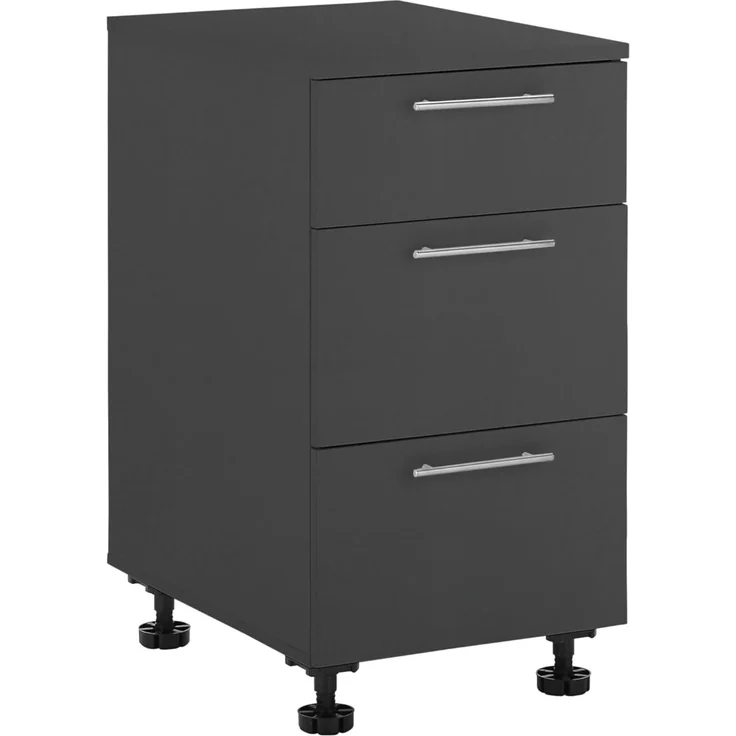 Laundreezy Unterschrank, Anthrazit - Schubladenschrank für Waschküche & Hauswirtschaftsraum - 50 x 92 x 68 cm (B/H/T)