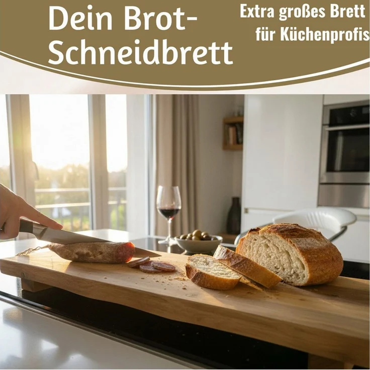 LS-LebenStil Servierbrett XL Vesperbrett 53cm Akazie Schneidebrett Serviertablett auf Füßen, Akazienholz, (FSC Zertifiziert - Standfüße Serviertablett Serviertisch Tischpodest, 1-St, Deko-Tablett Holzbrett Herd Abdeckplatte Vesperbrett Käsebrett Suhi),... – Bild 4