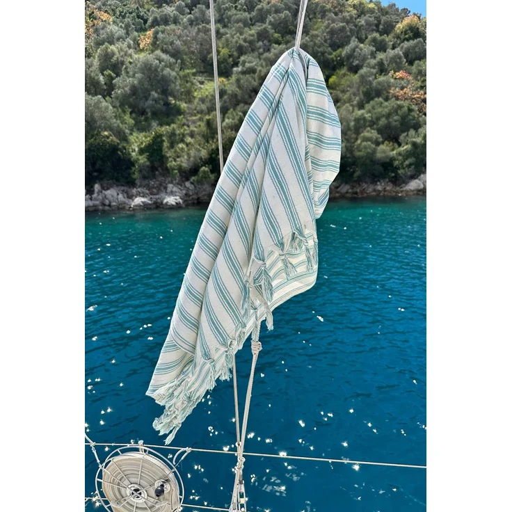 Mijolnir 'Helen - Mint' Fouta (Strandtuch), Minze, 90 x 160 cm – Bild 1