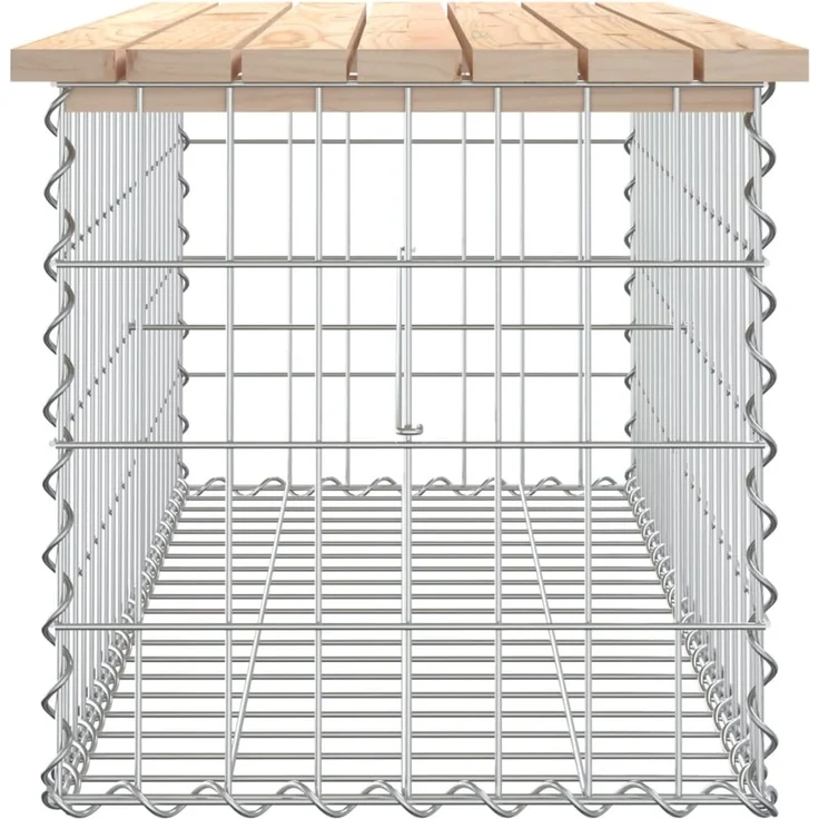 vidaXL Gartenbank aus Gabionen 103x44x42 cm Massivholz Kiefer 834359 – Bild 3