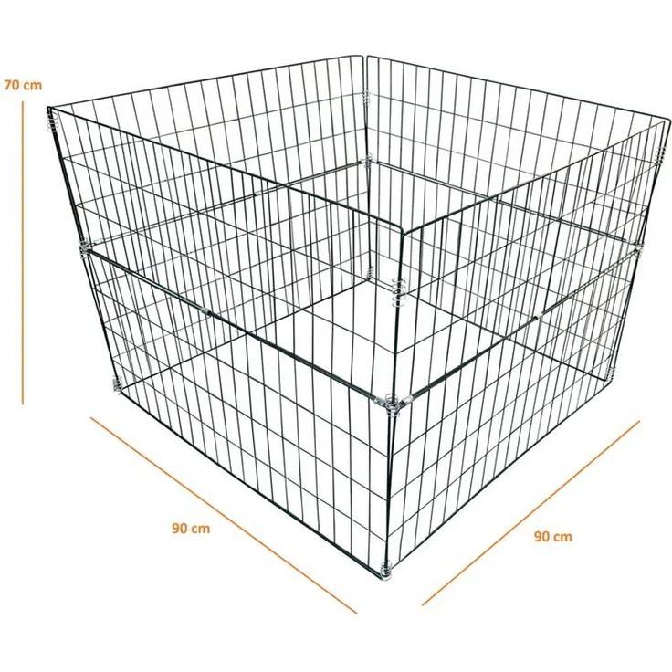 Komposter Metall Drahtgitter 2er Set Gartenkomposter 90x90x70 cm Draht Gitter – Bild 2