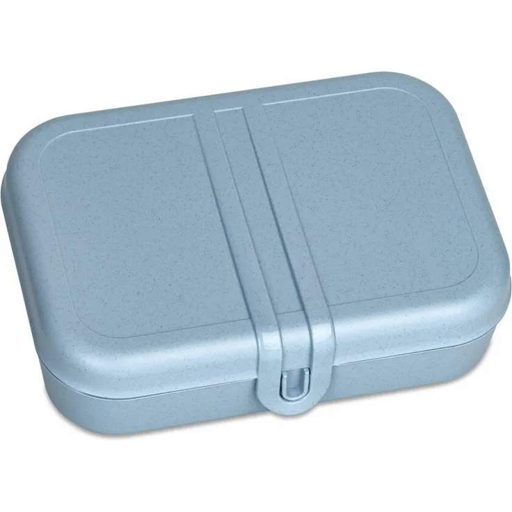 Koziol Lunchbox mit Trennsteg Pascal L, Biozirkulärer Kunststoff, Nature Flower Blue, 23 x 16 x 6 cm, 7152716