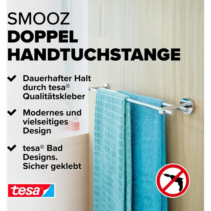 tesa Badetuchstange Smooz 60 cm – Bild 2