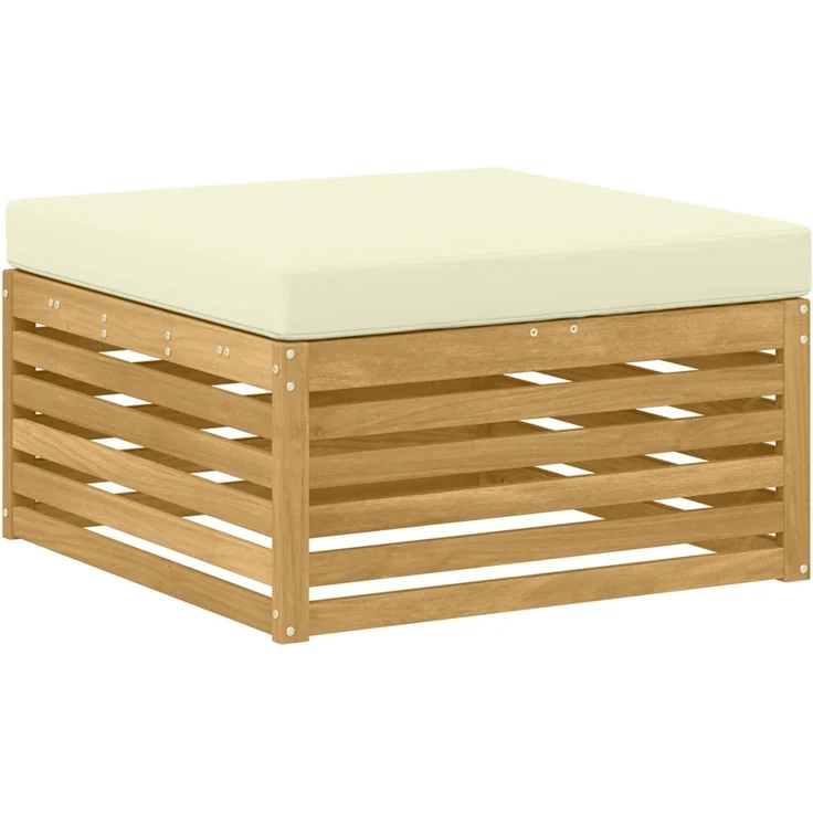 vidaXL Outdoor-Sofagarnitur 6 stk. 4-Sitzer Weiß und Creme 3390925 – Bild 3