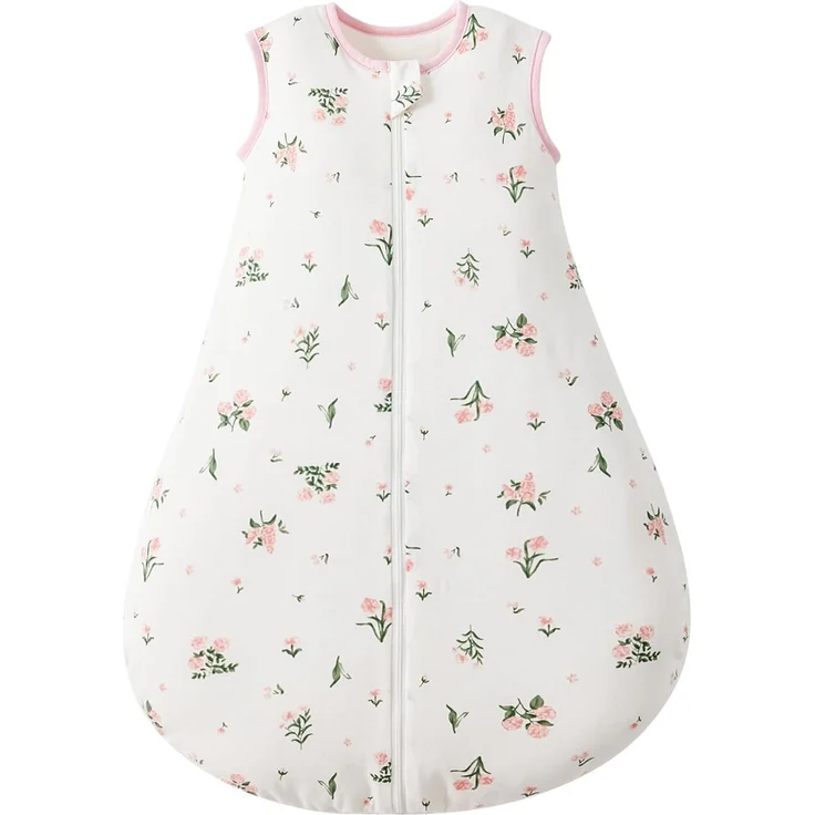 Duomiaomiao Baby-Schlafsack, 1,5 Tog, 100 % Baumwolle, für vier Jahreszeiten, tragbar, atmungsaktiv, bequem – Bild 1