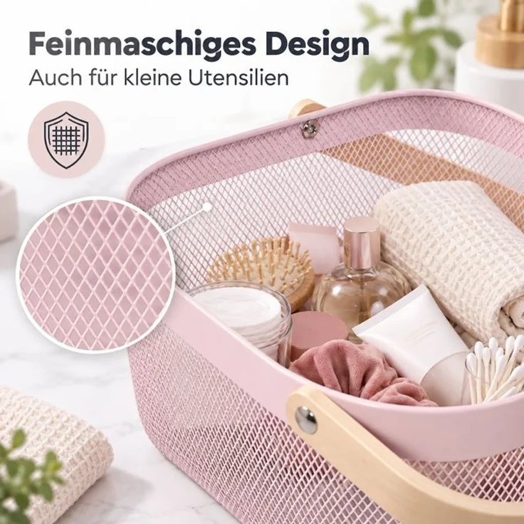 Relaxdays Eckiger Drahtkorb mit Henkeln – Bild 9