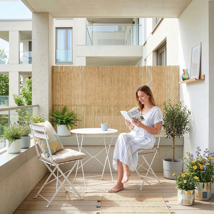 Schilfzaun Abbateggio 90x300 cm [casa. pro] – Bild 5