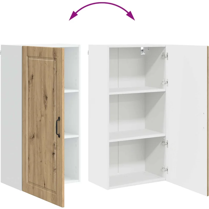 vidaXL Wandschrank PORTO Artisan-Eiche 50 x 31 x 100 cm Holzwerkstoff 885484 – Bild 11