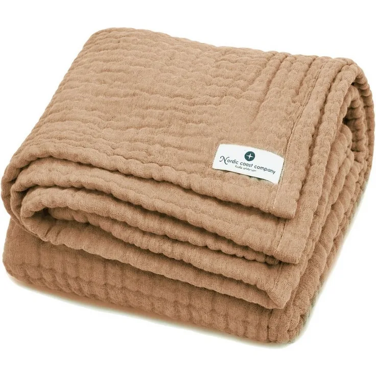 Babydecke Babydecke Musselin Kuscheldecke Puckdecke Baby & Neugeborene, Nordic Coast Company, Sommerdecke, Puck-u. Stilltuch, Einschlagdecke, Baumwolle atmungsaktiv