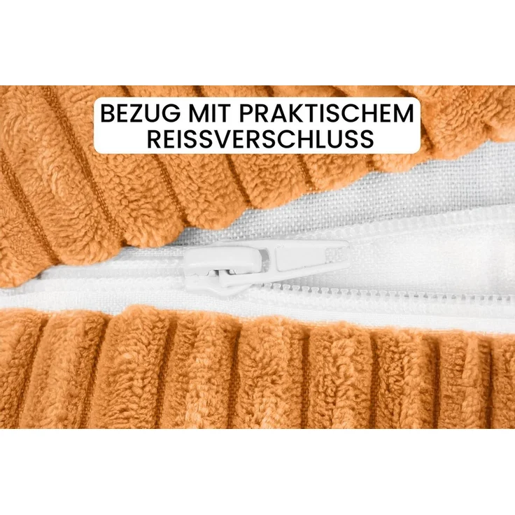 Amilian Nackenrollenbezug 15x40 cm - Ersatzbezug für Nackenrolle, Bettrolle, Kissenrolle, waschbarer Bezug mit verdecktem Zip für leichtes Abnehmen. – Bild 2