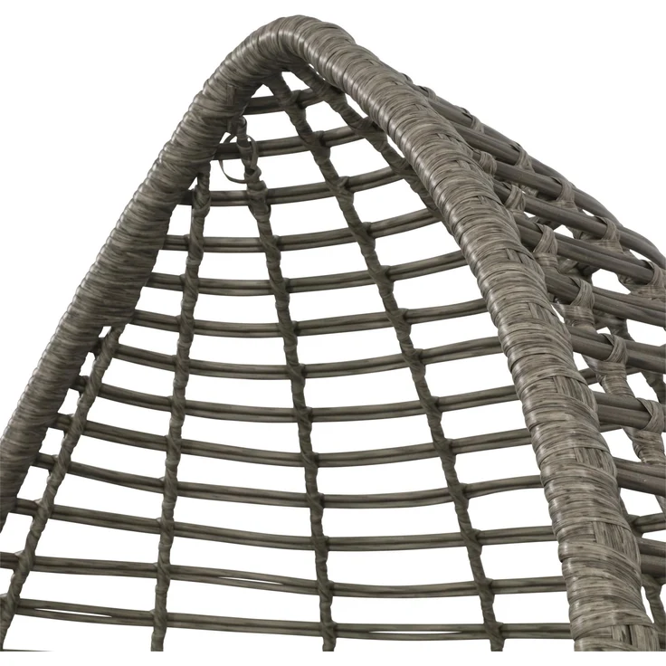Lesli Living Relaxsessel CHILL Garten Stuhl Sitzei Egg Polyrattan Grau – Bild 5