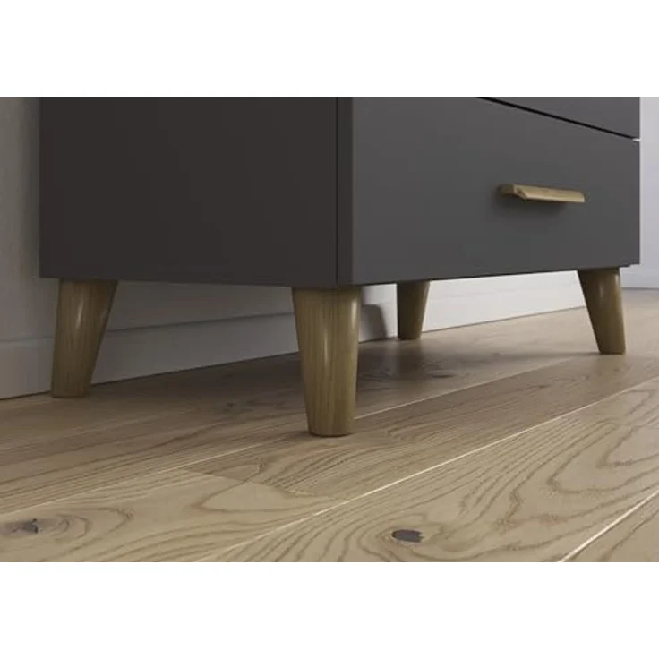 rauch Aditio Box, Kommode, 4 Schubladen, Massivholz-Fuß, mit Softclose-Funktion, Farbe Grau metallic, BxHxT 80x92x44cm – Bild 4
