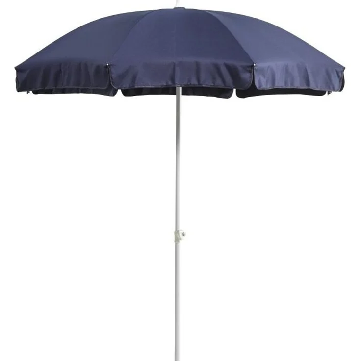 Sonnenschirm Follina von Brafab aus Metall und Polyester, modern, neigbar, dunkelblau, Ø 180 cm – Bild 1